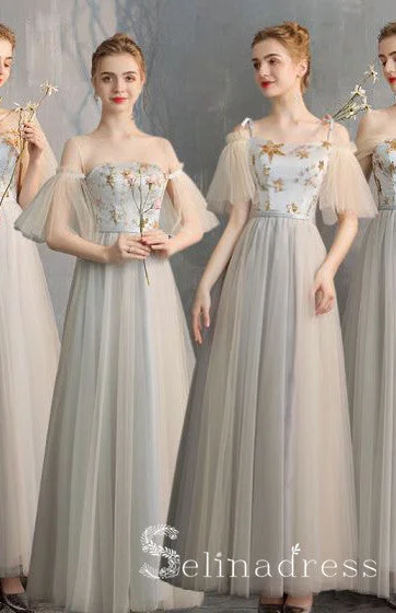 Elegant Champagne Grey Bridesmaid Dresses Cheap Princess Star Sequins Long Wedding Party Dresses BRK012 Tunics Trousers formal Elegant Champagne Grey Bridesmaid Dresses Cheap Princess Star Sequins Long Wedding Party Dresses BRK012 Tunics Trousers formal