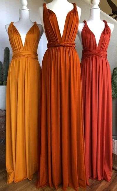 infinite orange bridesmaid dresses long convertible satin cheap custom wedding party dresses 2021 Tunics Versatile stylish infinite orange bridesmaid dresses long convertible satin cheap custom wedding party dresses 2021 Tunics Versatile stylish