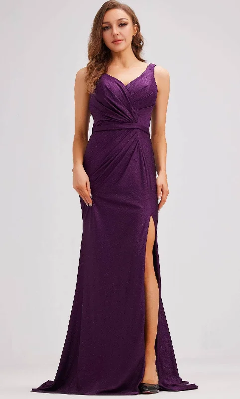 J'Adore Dresses J23006 - Glitter Mermaid Evening Dress Turtleneck Neckline Stylish
