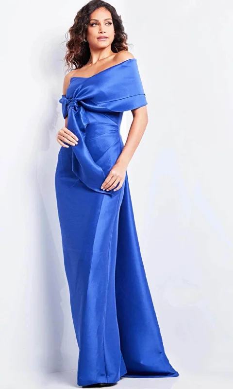 Jovani 24641 - Bow Accented Evening Dress Tunics Print Colorful