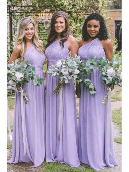 lilac bridesmaid dresses long chiffon purple one shoulder a line cheap wedding party dress Tunics Solid Classic lilac bridesmaid dresses long chiffon purple one shoulder a line cheap wedding party dress Tunics Solid Classic
