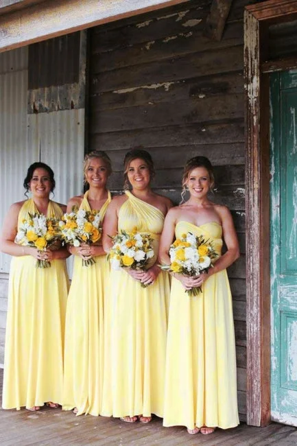 long bridesmaid dresses 2020 infinite convertible chiffon yellow cheap wedding party dresses 2021 Tunics Luxurious high-end long bridesmaid dresses 2020 infinite convertible chiffon yellow cheap wedding party dresses 2021 Tunics Luxurious high-end
