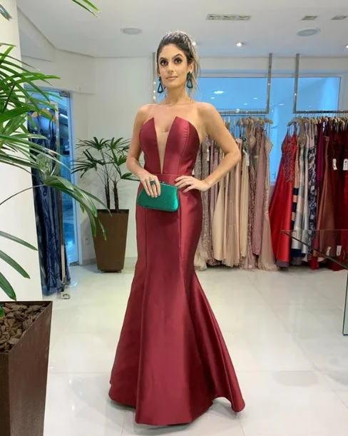 Mermaid Strapless Satin Gown Evening Dresses Bridesmaid Dresses Tunics Recommended stylist Mermaid Strapless Satin Gown Evening Dresses Bridesmaid Dresses Tunics Recommended stylist
