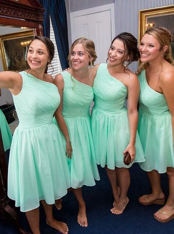 mint green bridesmaid dresses short chiffon one shoulder cheap a-line wedding party dresses Tunics Sale discount mint green bridesmaid dresses short chiffon one shoulder cheap a-line wedding party dresses Tunics Sale discount
