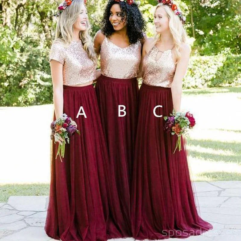 mismatched bridesmaid dresses long Burgundy gold sequin cheap country style wedding party dress Tunics Running lightweight mismatched bridesmaid dresses long Burgundy gold sequin cheap country style wedding party dress Tunics Running lightweight