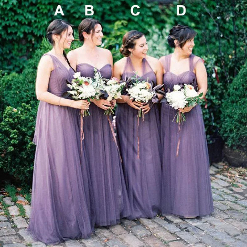 Online Convertiable Mismatched Tulle Long Wedding Party Dresses Cheap Charming Bridesmaid Dresses, WG167 Tunics Wedding white Online Convertiable Mismatched Tulle Long Wedding Party Dresses Cheap Charming Bridesmaid Dresses, WG167 Tunics Wedding white