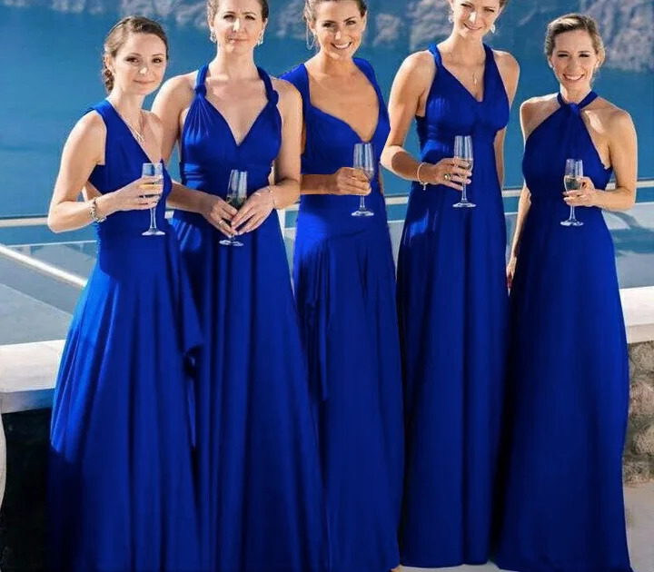 royal blue bridesmaid dresses long convertible cheap elegant custom wedding party dresses 2022 Tunics Trendy modern royal blue bridesmaid dresses long convertible cheap elegant custom wedding party dresses 2022 Tunics Trendy modern