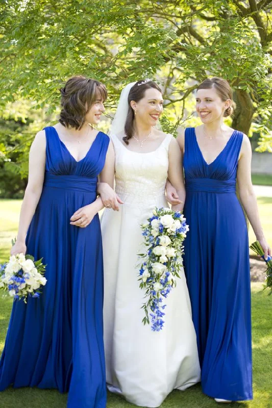 Ruched V-neckline A-line Blue Wedding Party Dresses vestido de festa de casamento Lace Sexy Club Ruched V-neckline A-line Blue Wedding Party Dresses vestido de festa de casamento Lace Sexy Club