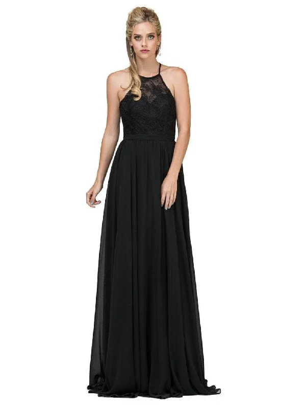 Dancing Queen - 2009 Sheer Halter Pleated A Line Evening Dress A-Line Day Work