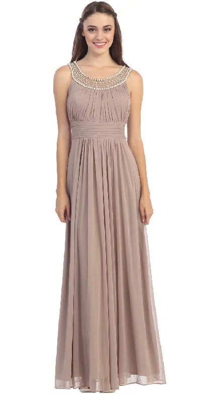 Eureka 2027 Studded Bateau Neckline Ruched Bodice Evening Dress Tunics Vintage classic Eureka 2027 Studded Bateau Neckline Ruched Bodice Evening Dress Tunics Vintage classic