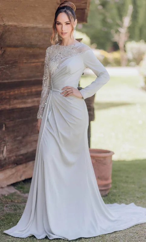 Terani Couture 232E1335 - Embellished Evening Dress Boatneck Modish Everyday