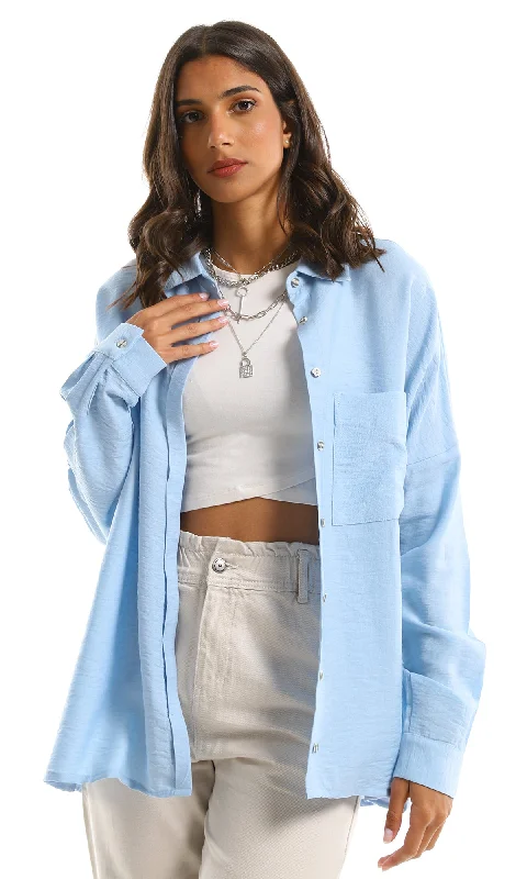 98248 Comfy Solid High-Low Buttoned Light Blue Shirt Chenille Blend Fleece Blend Nylon Blend 98248 Comfy Solid High-Low Buttoned Light Blue Shirt Chenille Blend Fleece Blend Nylon Blend