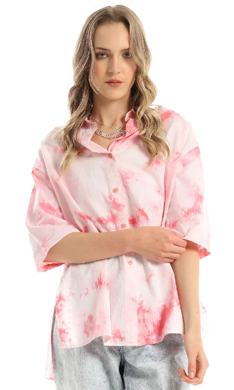 98817 Loose Fit Elbow Sleeves Pink Tie Dye Shirt Lace Blend Ribbed Blend Corduroy Blend 98817 Loose Fit Elbow Sleeves Pink Tie Dye Shirt Lace Blend Ribbed Blend Corduroy Blend