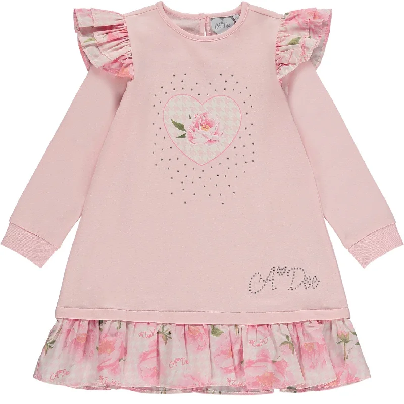 A DEE - Peony Dreams Anastasia Frill Sweat Dress - Pale Pink