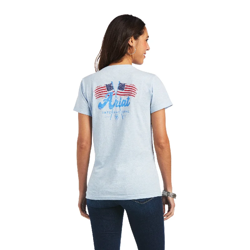 Ariat Ladies REAL Flag Waver Halogen Blue T-Shirt 10040578 Jersey Fabric Tulle Fabric Batik Fabric Ariat Ladies REAL Flag Waver Halogen Blue T-Shirt 10040578 Jersey Fabric Tulle Fabric Batik Fabric