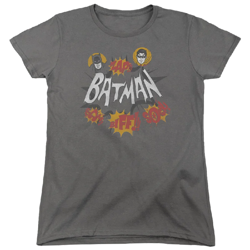 Batman - Classic TV Series Sound Effects - Women's T-Shirt Hooded Caped Shawl Collar Batman - Classic TV Series Sound Effects - Women's T-Shirt Hooded Caped Shawl Collar