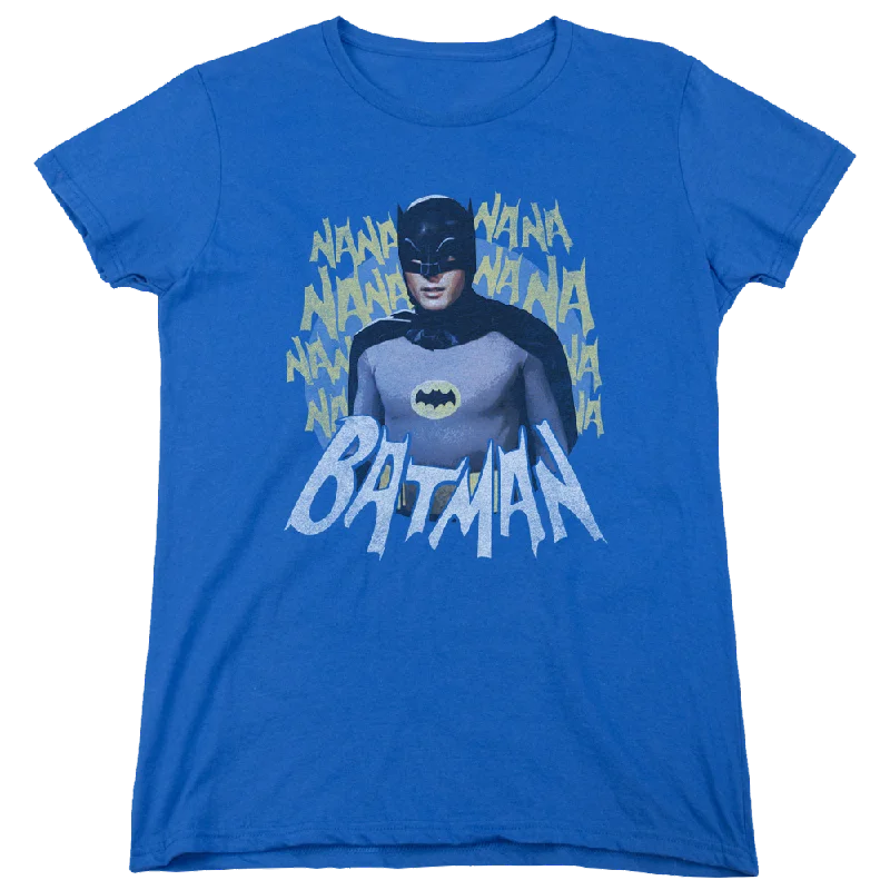 Batman - Classic TV Series Theme Song - Women's T-Shirt Zippered Front Buttoned Front Snap Front Batman - Classic TV Series Theme Song - Women's T-Shirt Zippered Front Buttoned Front Snap Front