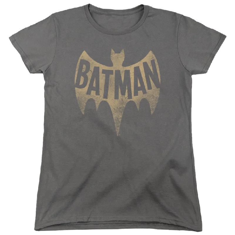 Batman - Classic TV Series Vintage Logo - Women's T-Shirt Front Pockets Side Pockets Patch Pockets Batman - Classic TV Series Vintage Logo - Women's T-Shirt Front Pockets Side Pockets Patch Pockets