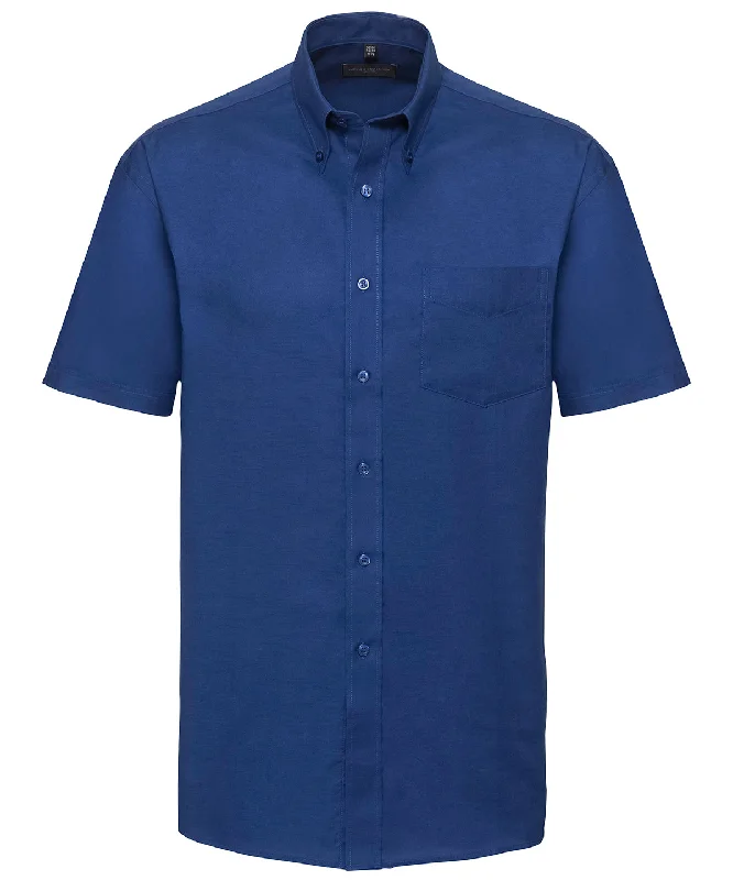 Bright Royal - Short sleeve easycare Oxford shirt Mesh Fabric Canvas Fabric Denim Fabric Bright Royal - Short sleeve easycare Oxford shirt Mesh Fabric Canvas Fabric Denim Fabric
