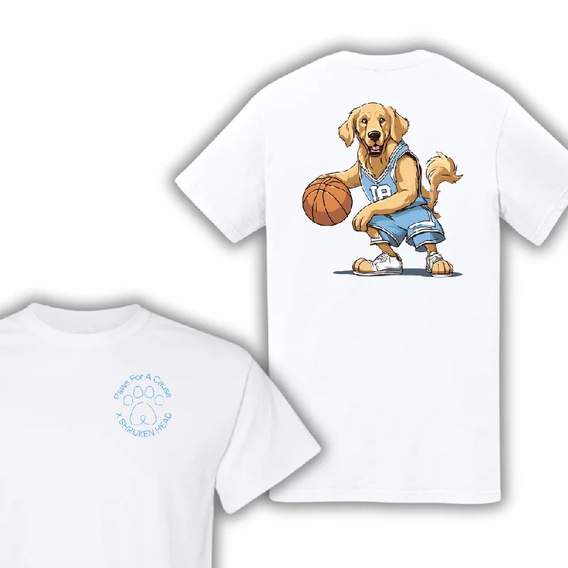 Carolina Paws for a Cause x SHB Charitable Dog T-Shirt Golden Retriever Basketball Polka Dot Checkered Tartan Carolina Paws for a Cause x SHB Charitable Dog T-Shirt Golden Retriever Basketball Polka Dot Checkered Tartan