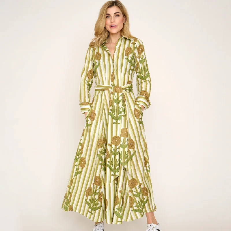 Cotton Marigold Dress in Khaki