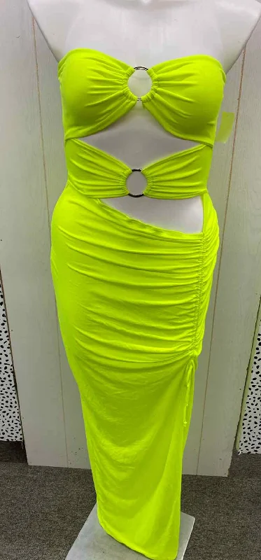 Fashion Nova Yellow Womens Size 10 Dress