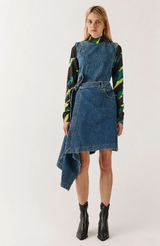 House of Holland Folded Denim Dress