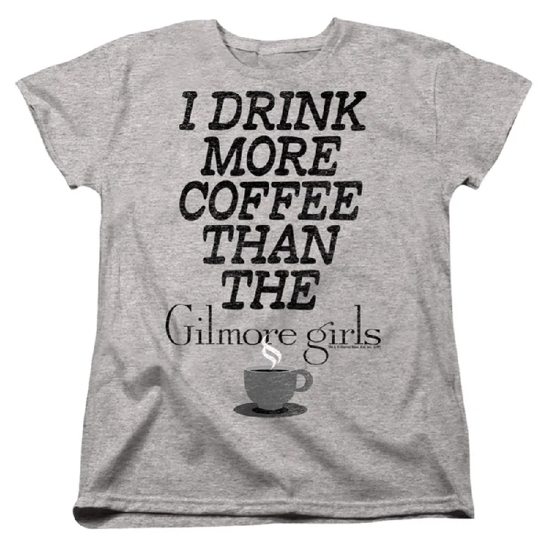 Gilmore Girls More Coffee Women's 18/1 Cotton Short-Sleeve T-Shirt Lace Blend Ribbed Blend Corduroy Blend Gilmore Girls More Coffee Women's 18/1 Cotton Short-Sleeve T-Shirt Lace Blend Ribbed Blend Corduroy Blend