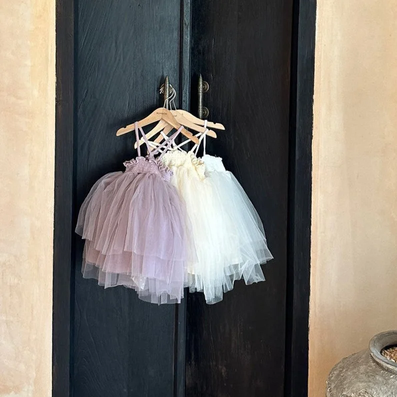 Girls Monbebe Smocked Bodice Tutu Dress  (1-6y) - 3 Colors