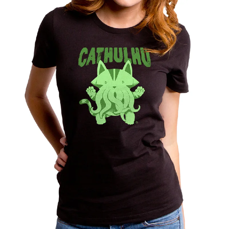 CATHULHU Women's T-Shirt Embroidered Appliqued Beaded