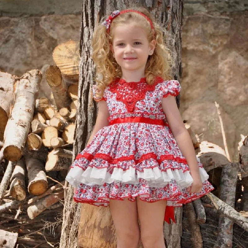LA AMAPOLA - Martina Baby Dress - Red