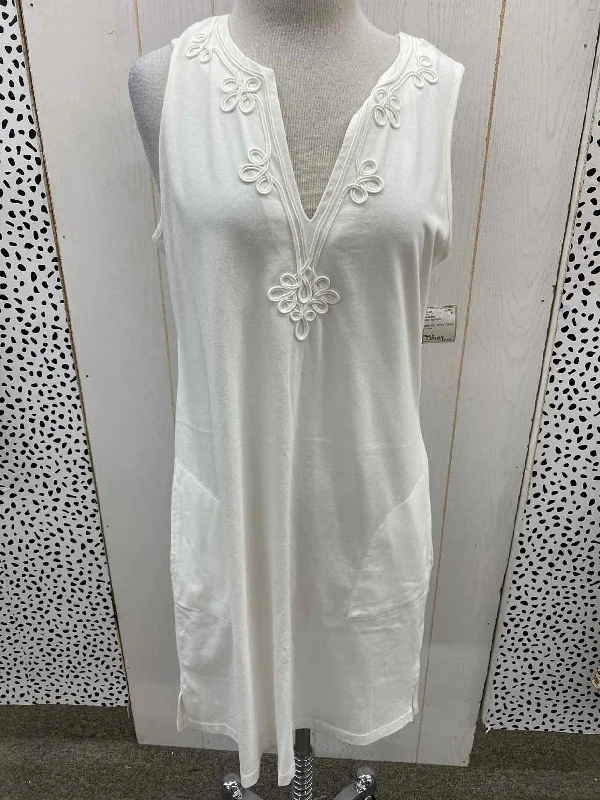 Lands End White Womens Size 8 Dress