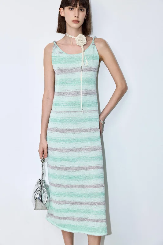 LILY Striped Color Block Tank Dress