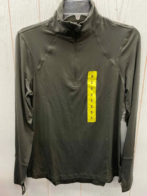 Lukka Lux Olive Womens Size Small Shirt Sequined Glittery Shiny