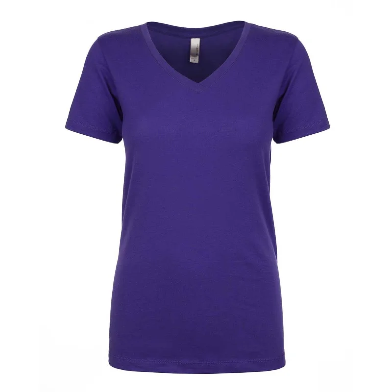 Next Level Women's Purple Rush Ideal V-Neck Tee Oversized T-Shirt Spandex breathable Next Level Women's Purple Rush Ideal V-Neck Tee Oversized T-Shirt Spandex breathable