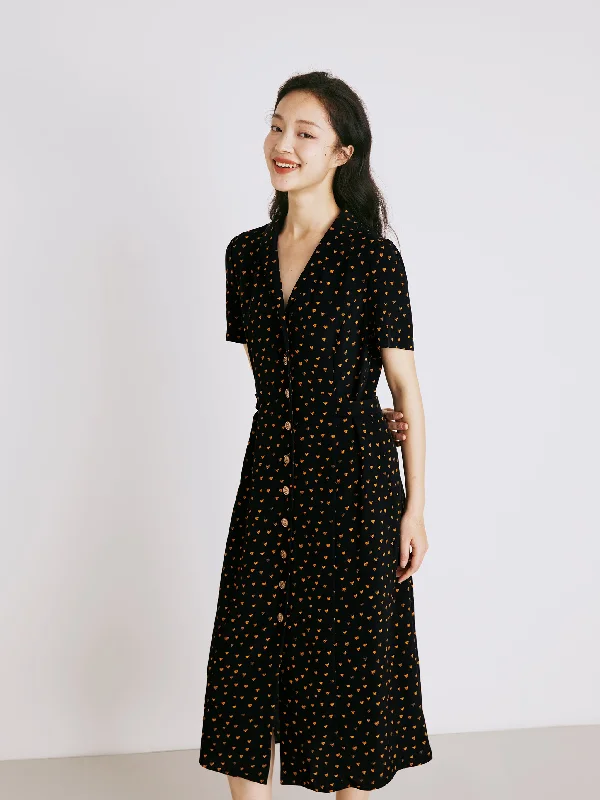 Polka Dot Silk Dress