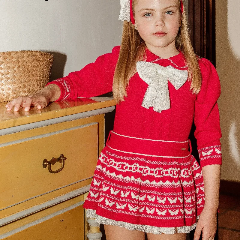 RAHIGO - Dropwaist Dress - Red