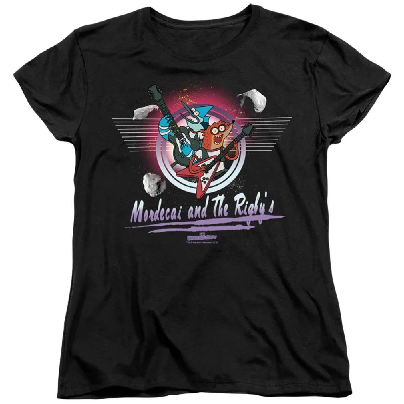 Regular Show Mordecai & The Rigbys Women's 18/1 Cotton Short-Sleeve T-Shirt Cashmere Blend Cotton Blend Poly Blend Regular Show Mordecai & The Rigbys Women's 18/1 Cotton Short-Sleeve T-Shirt Cashmere Blend Cotton Blend Poly Blend