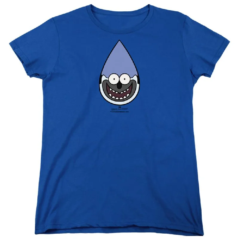 Regular Show Mordecai Women's 18/1 Cotton Short-Sleeve T-Shirt Spandex Blend Rayon Blend Denim Blend Regular Show Mordecai Women's 18/1 Cotton Short-Sleeve T-Shirt Spandex Blend Rayon Blend Denim Blend
