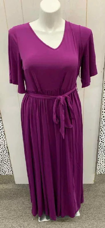 Roamans Purple Womens Size 12 Dress