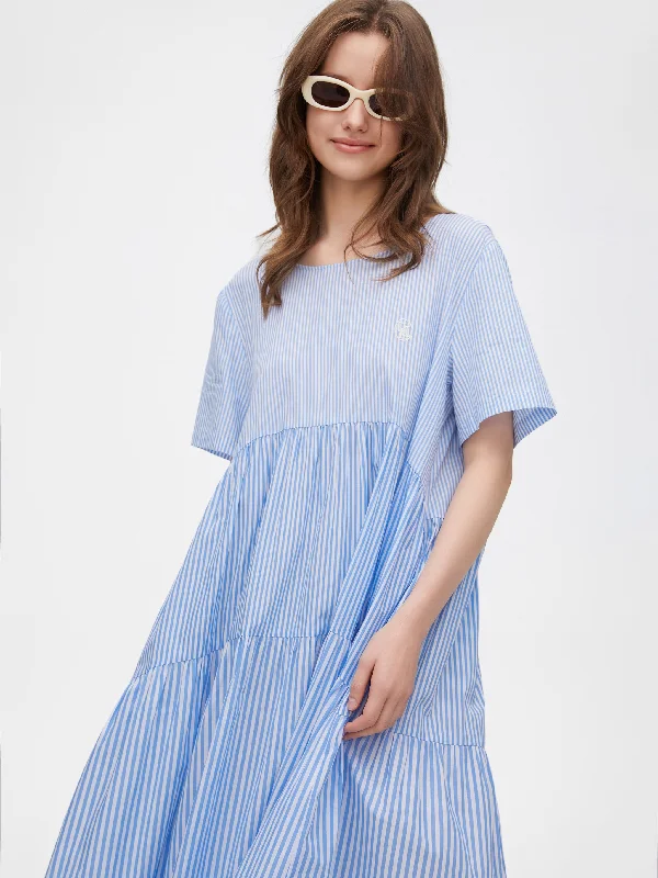 Striped Loose Holiday Dress