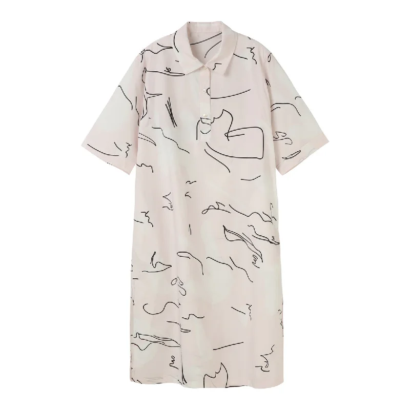 Summer Story Light Pink Cotton Printed Dress