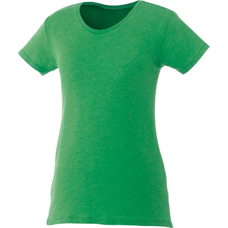 Elevate Women's Kelly Green Heather Bodie Short Sleeve T-Shirt Mesh Fabric Canvas Fabric Denim Fabric Elevate Women's Kelly Green Heather Bodie Short Sleeve T-Shirt Mesh Fabric Canvas Fabric Denim Fabric