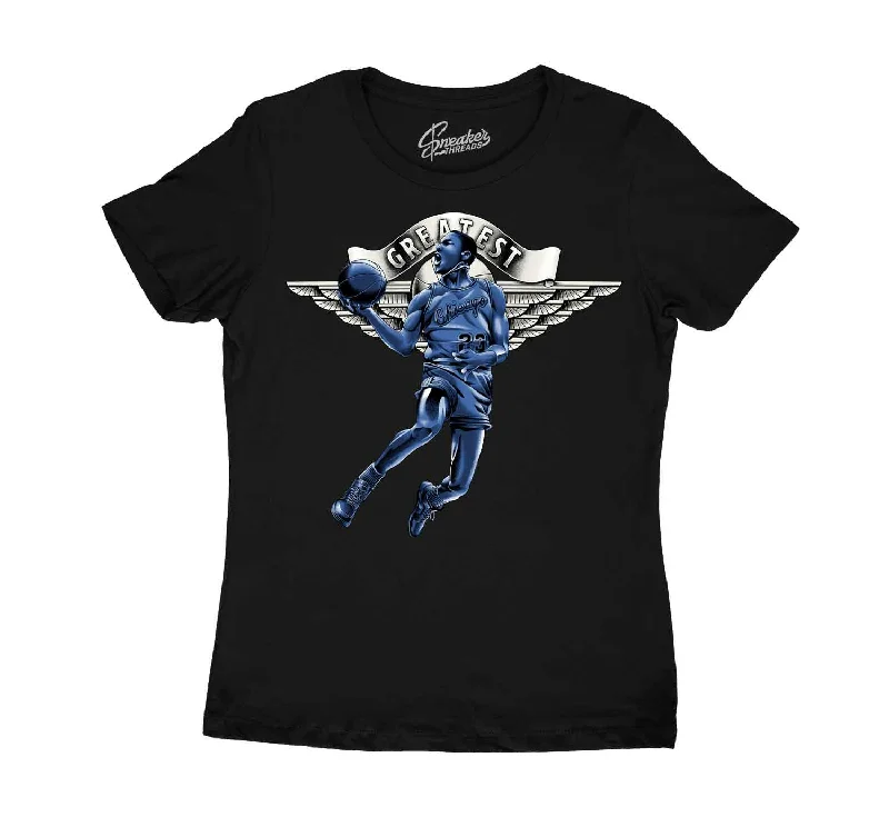 Womens - Dark Marina Blue 1 Greatest Shirt Iron Safe Non-Iron Wrinkle Free