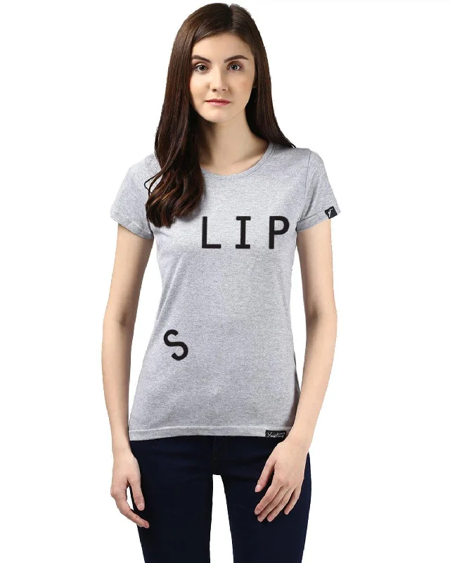 Womens Half Sleeve Slip Printed Grey Color Tshirts Nylon Fabric Polyester Fabric Spandex Fabric Womens Half Sleeve Slip Printed Grey Color Tshirts Nylon Fabric Polyester Fabric Spandex Fabric