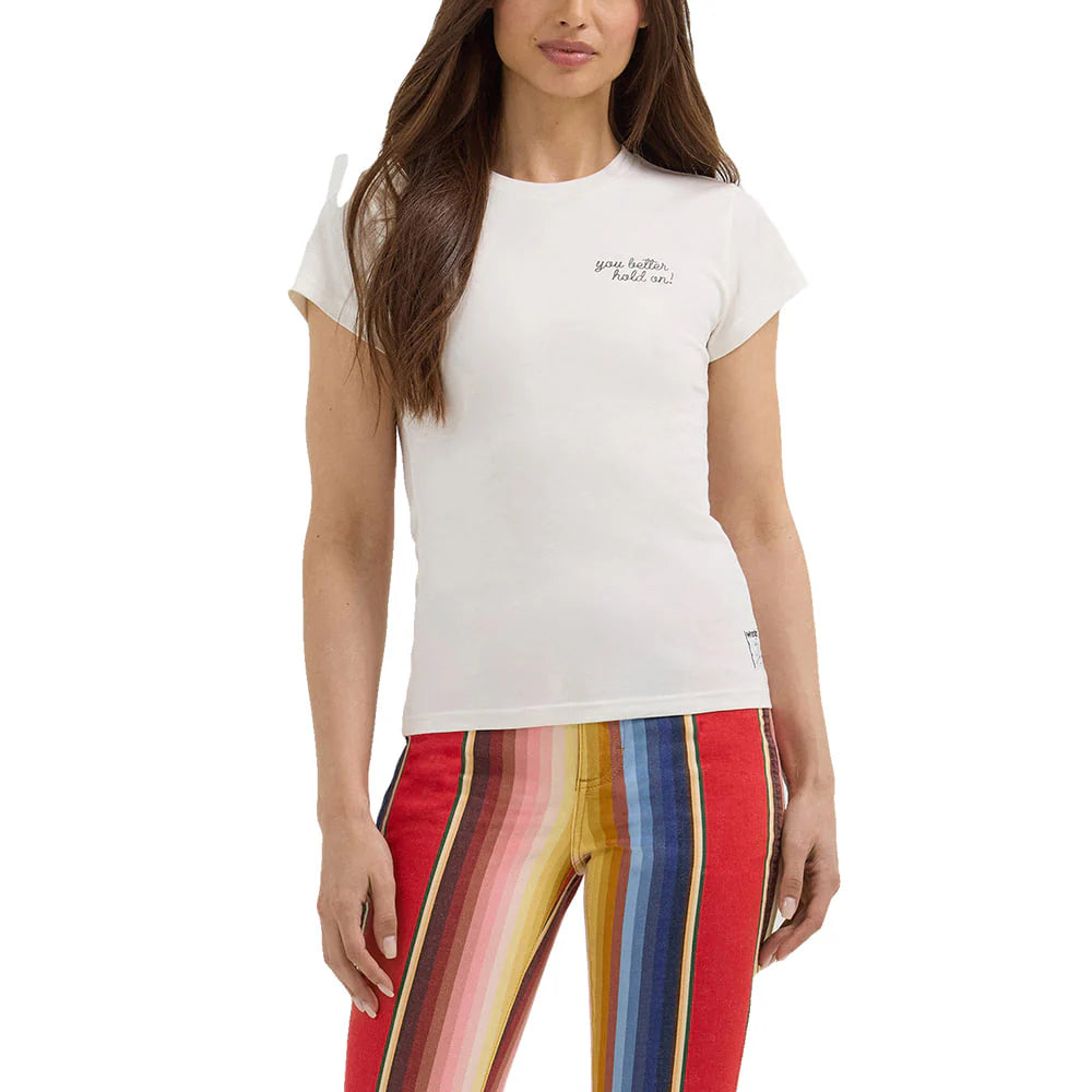 Wrangler X Lainey Wilson Wmns Shrunken Band Short Sleeve Tee Welt Pockets Slit Pockets Flap Pockets Wrangler X Lainey Wilson Wmns Shrunken Band Short Sleeve Tee Welt Pockets Slit Pockets Flap Pockets